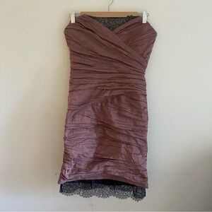 BCBG Maxazria Rachel Ruched bodycon strapless dress